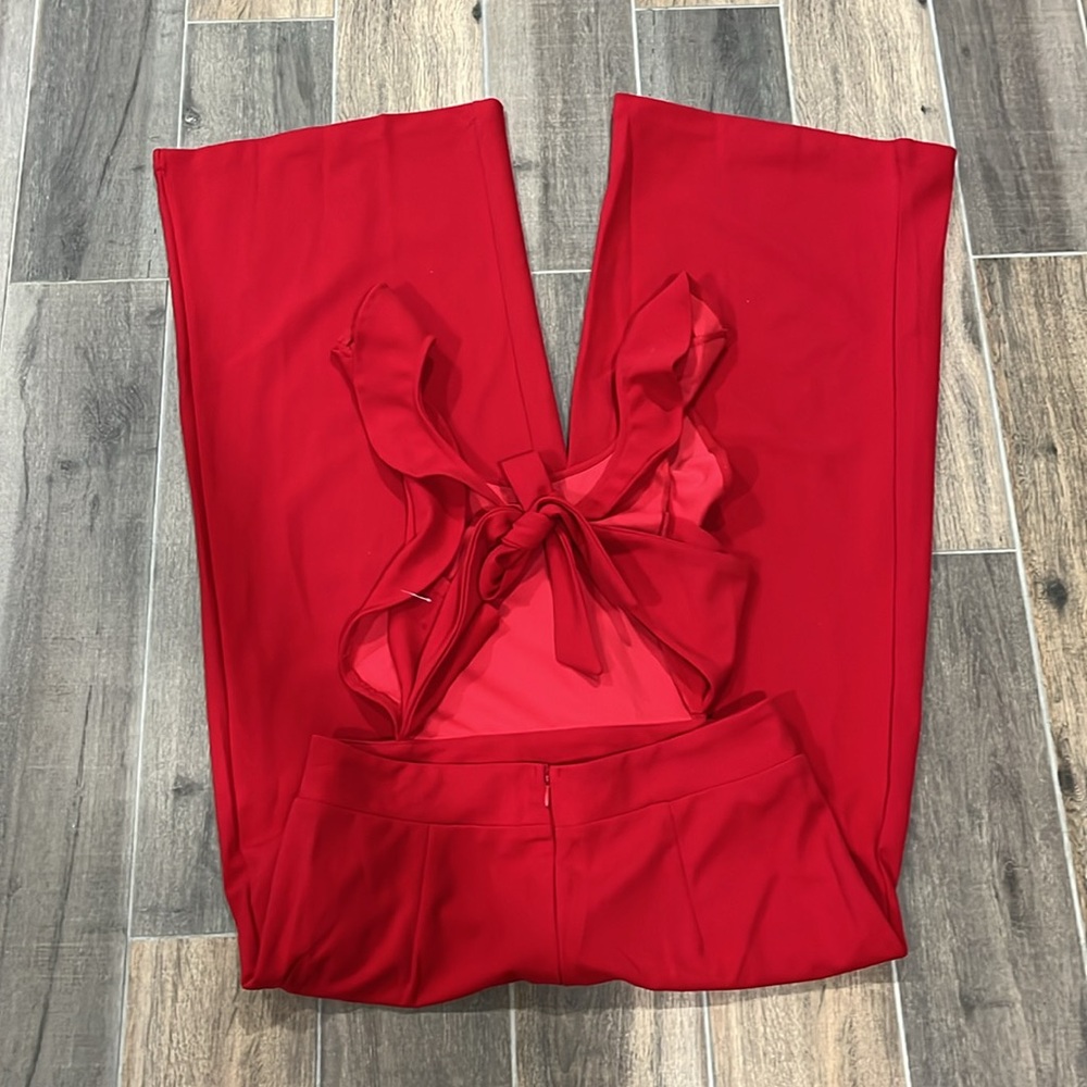NEW Petal & Pup Mills Crop Jumpsuit Red Size Large - Picture 7 of 9